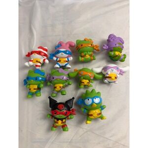 Sanrio x Teenage Mutant Ninja Turtles TMNT Figure Lot Hello Kitty Kuromi 10pc